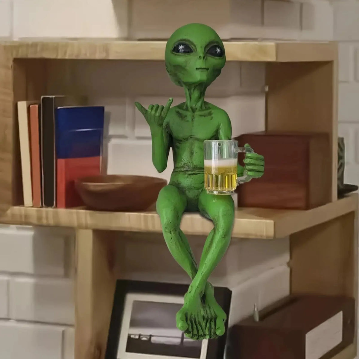 Alien Statue Drinking