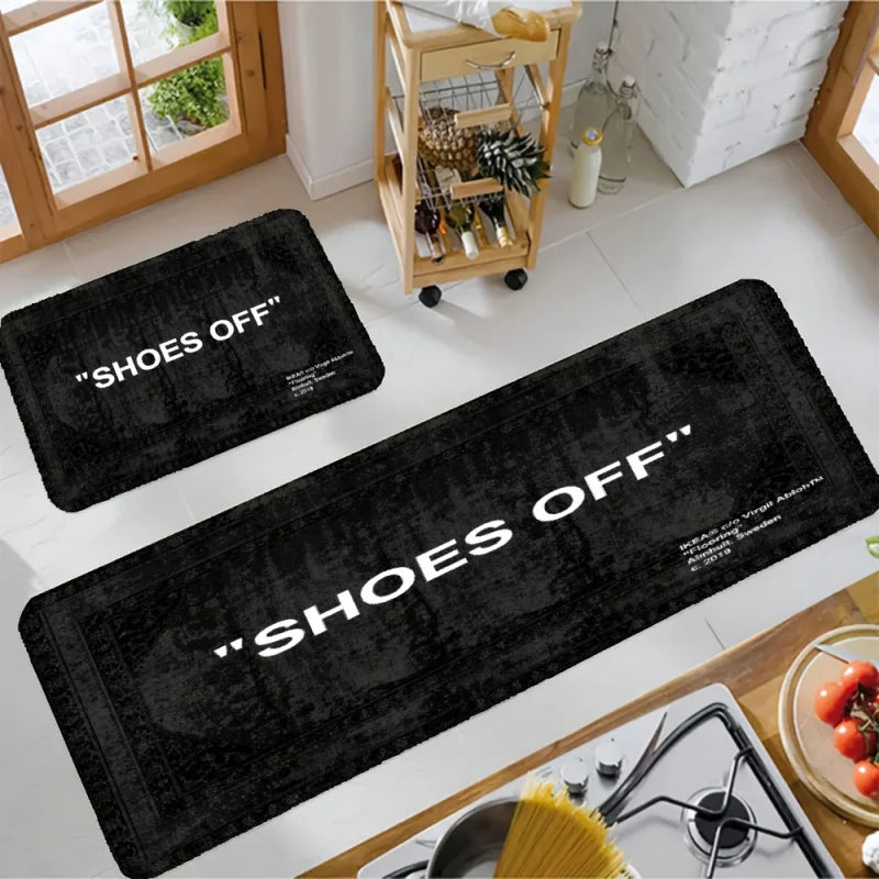 "SHOES OFF"
