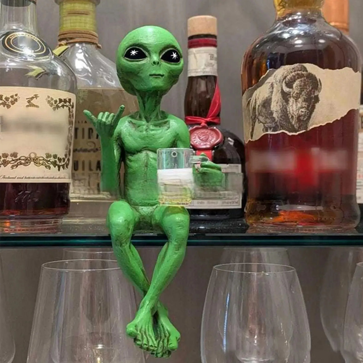 Alien Statue Drinking